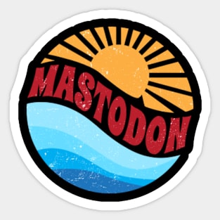 Mastodon Proud To Be Thanksgiving Name Birthday Style Sticker